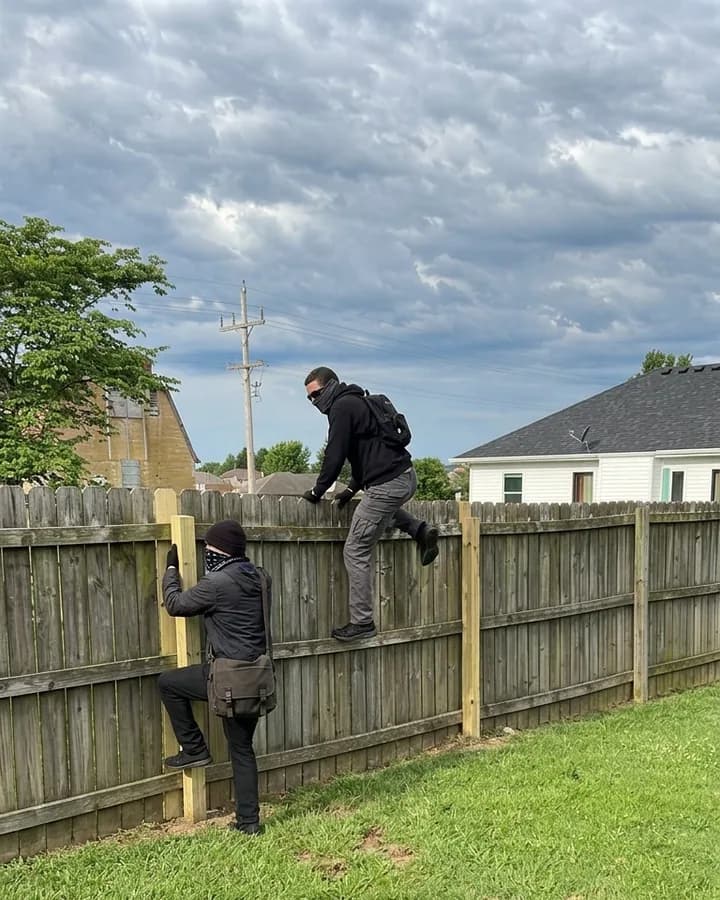Intruder in garden